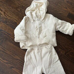 Cucci Bebe 2 Piece Ivory Sweater Set, 6M